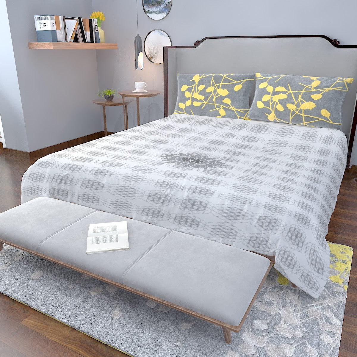 AetherX Prana Bed Quilt (Version 2: Gray - Twin, Queen, King)