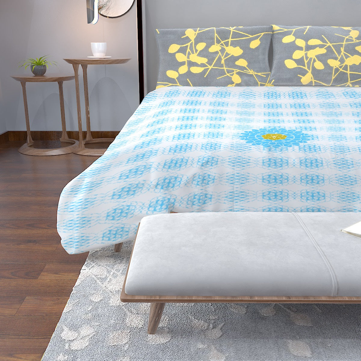 AetherX Prana Bed Quilt (Version 2: Blue - Twin, Queen, King)
