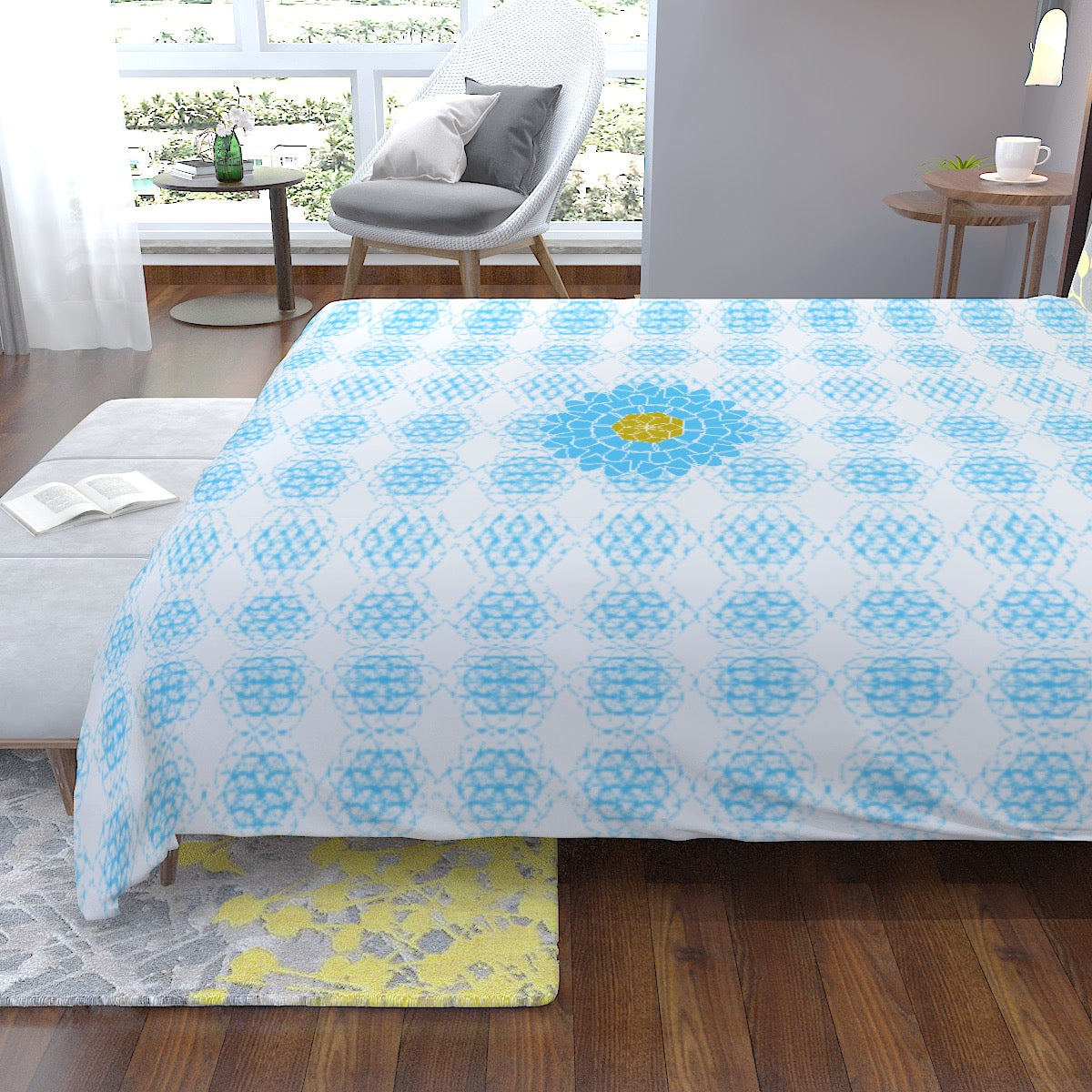 AetherX Prana Bed Quilt (Version 2: Blue - Twin, Queen, King)