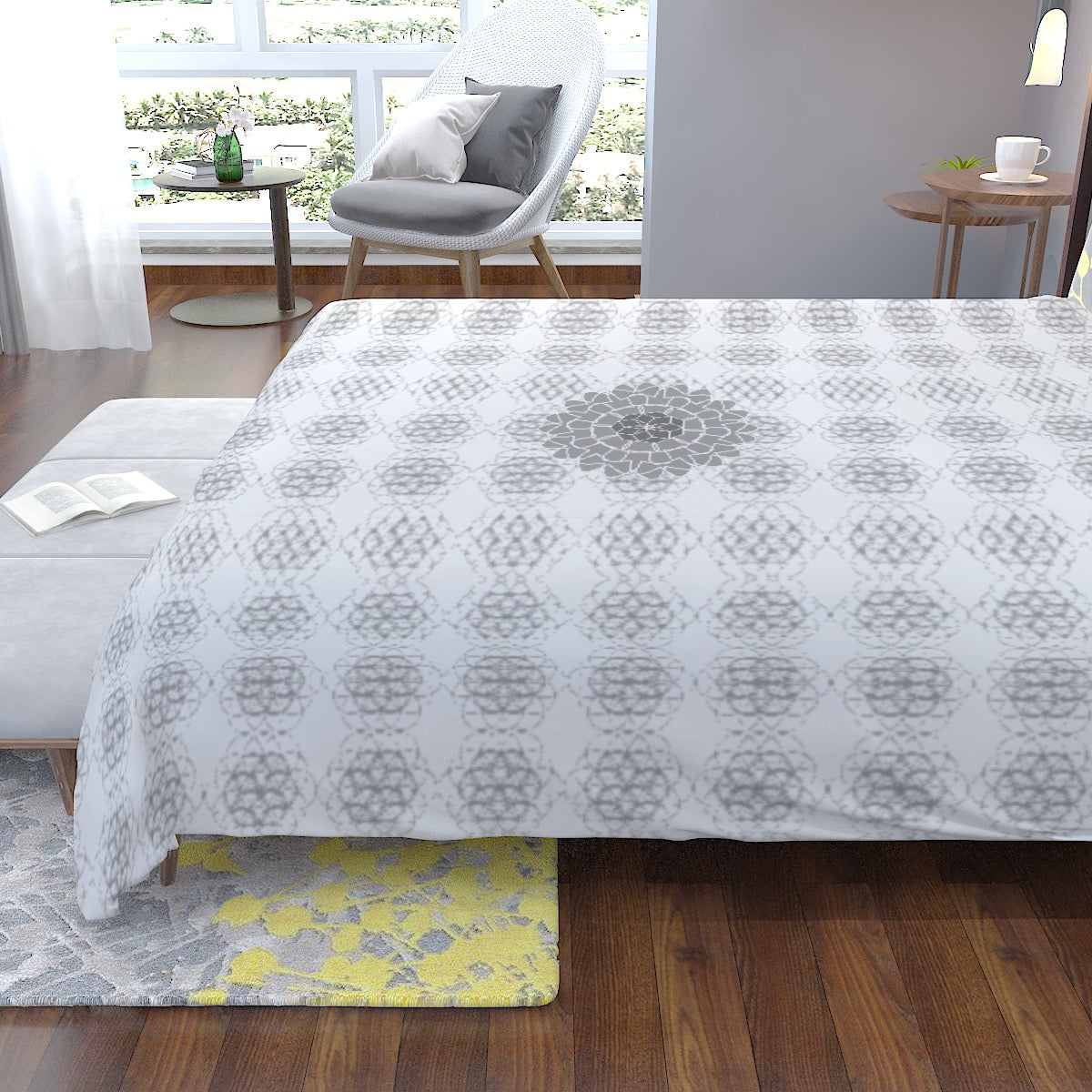AetherX Prana Bed Quilt (Version 2: Gray - Twin, Queen, King)