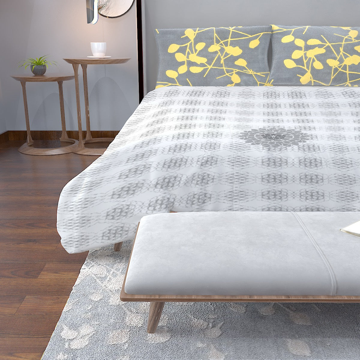 AetherX Prana Bed Quilt (Version 2: Gray - Twin, Queen, King)