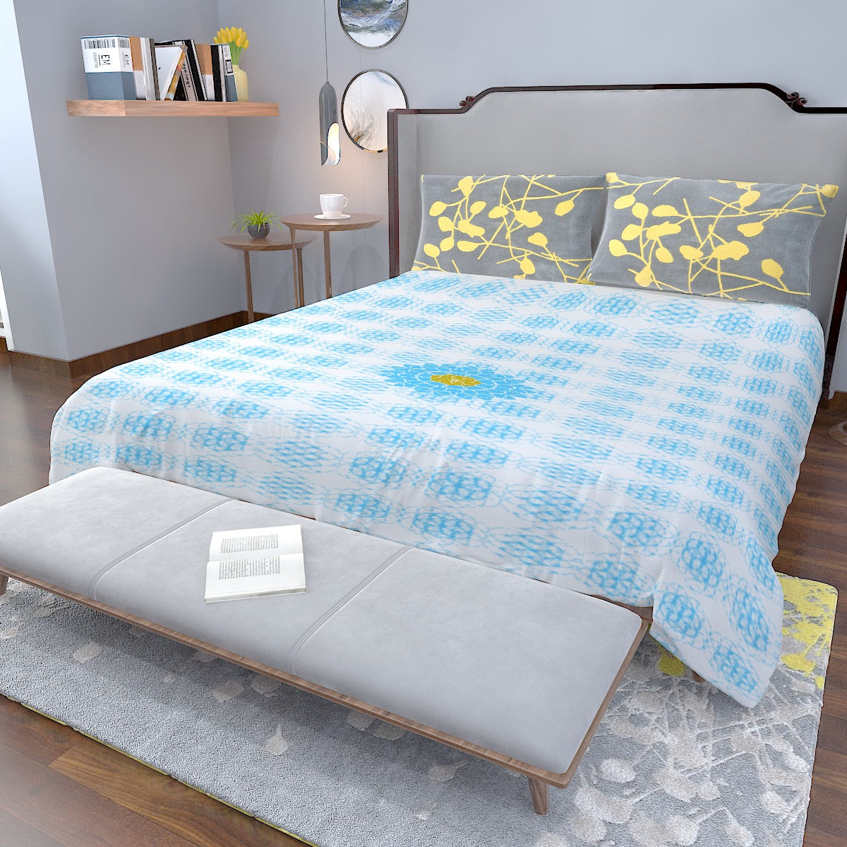 AetherX Prana Bed Quilt (Version 2: Blue - Twin, Queen, King)